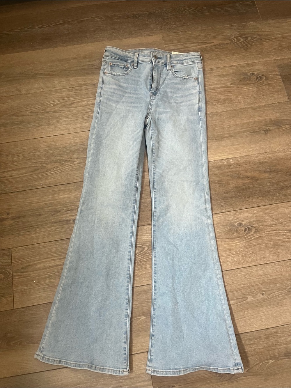 American Eagle Outfitters Next level stretch Super high rise Flare Jeans 4